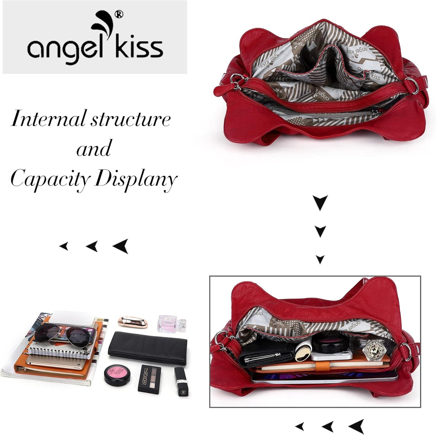 Angelkiss Hobo Purses and Handbags for Women Satchel Handbag Women Purses Large Daily Shoulder Bags | Purses