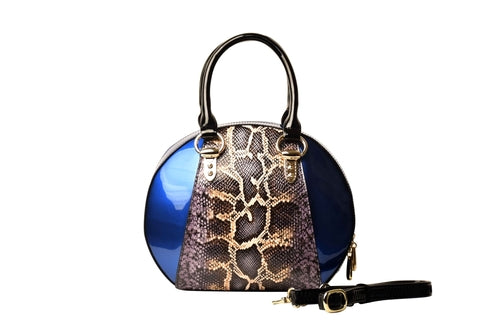 Svetlana Python Bag – Blue