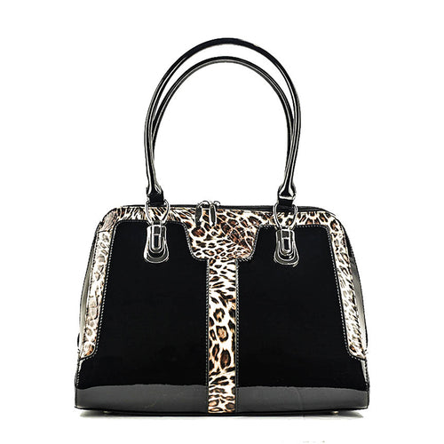 Diana Signature Tote – Black Leopard