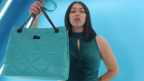 Azure Quilted Tote