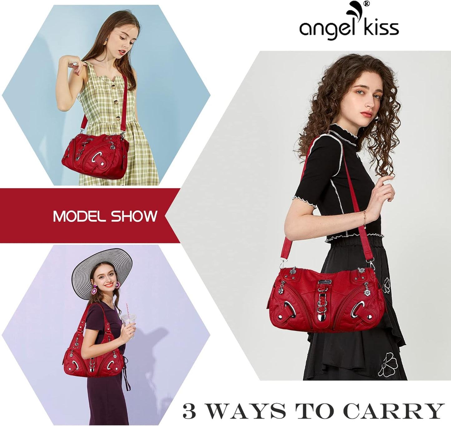 Angelkiss Hobo Purses and Handbags for Women Satchel Handbag Women Purses Large Daily Shoulder Bags | Purses