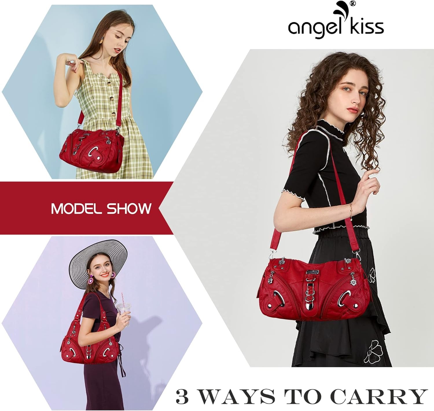 Angelkiss Hobo Purses and Handbags for Women Satchel Handbag Women Purses Large Daily Shoulder Bags | Purses